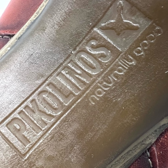 Pikolinos Red & Brown Leather Bohemian Slip On Comfort Shoes Women’s 42 - Picture 13 of 13